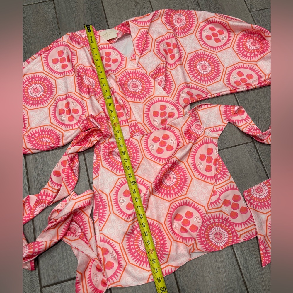 Porto D Almas Wrap Dress Size Medium - Picture 3 of 7